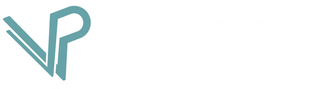 Teal stylized VP logo on a white background