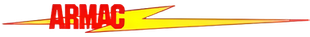 The word "ARMAC" in red block letters superimposed over a yellow lightning bolt graphic.