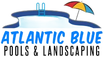 Atlantic Blue Pools & Landscaping logo with blue pool outline and multicolor umbrella