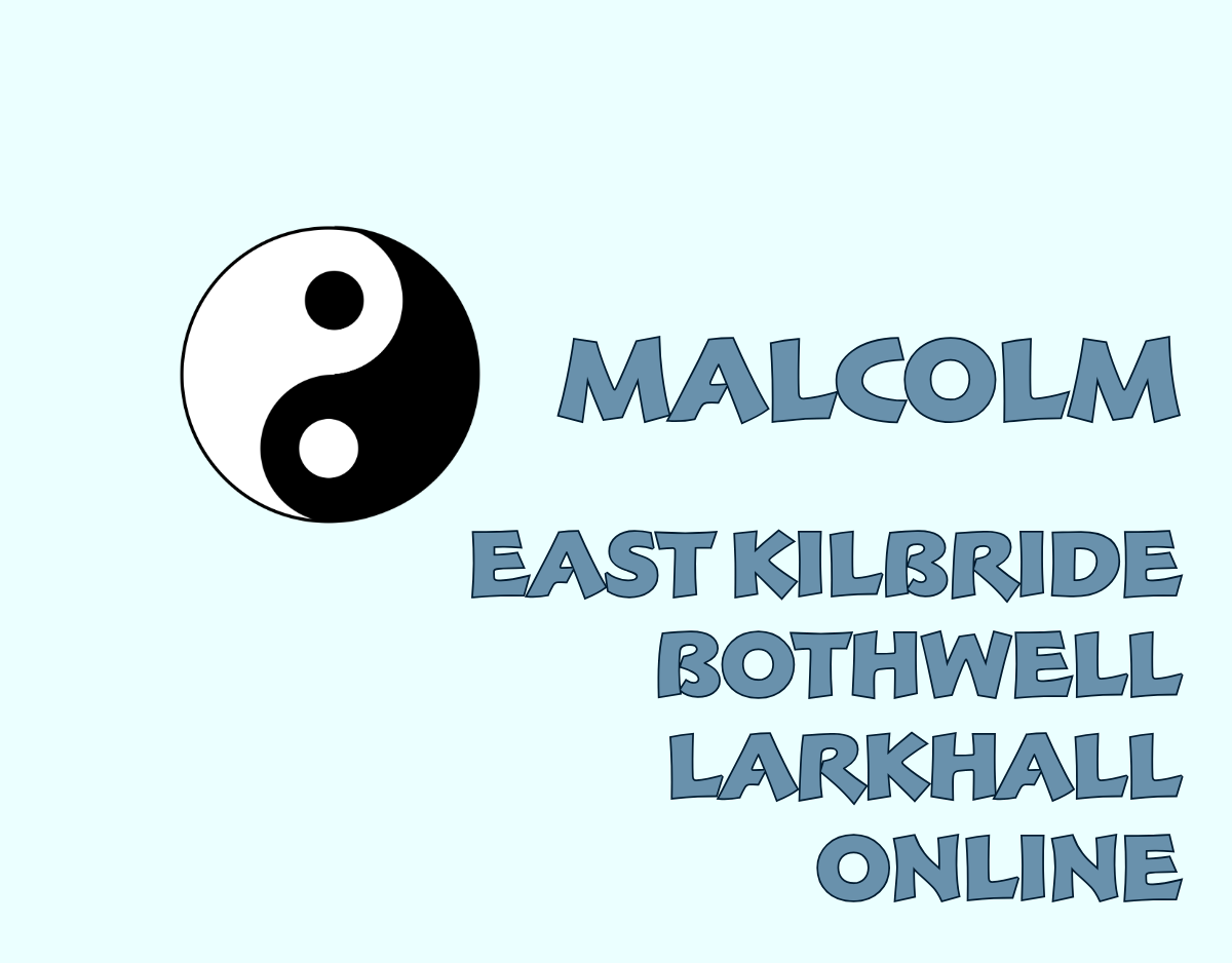 A logo for Malcolm Five Winds Tai Chi Chuan online and larkhall