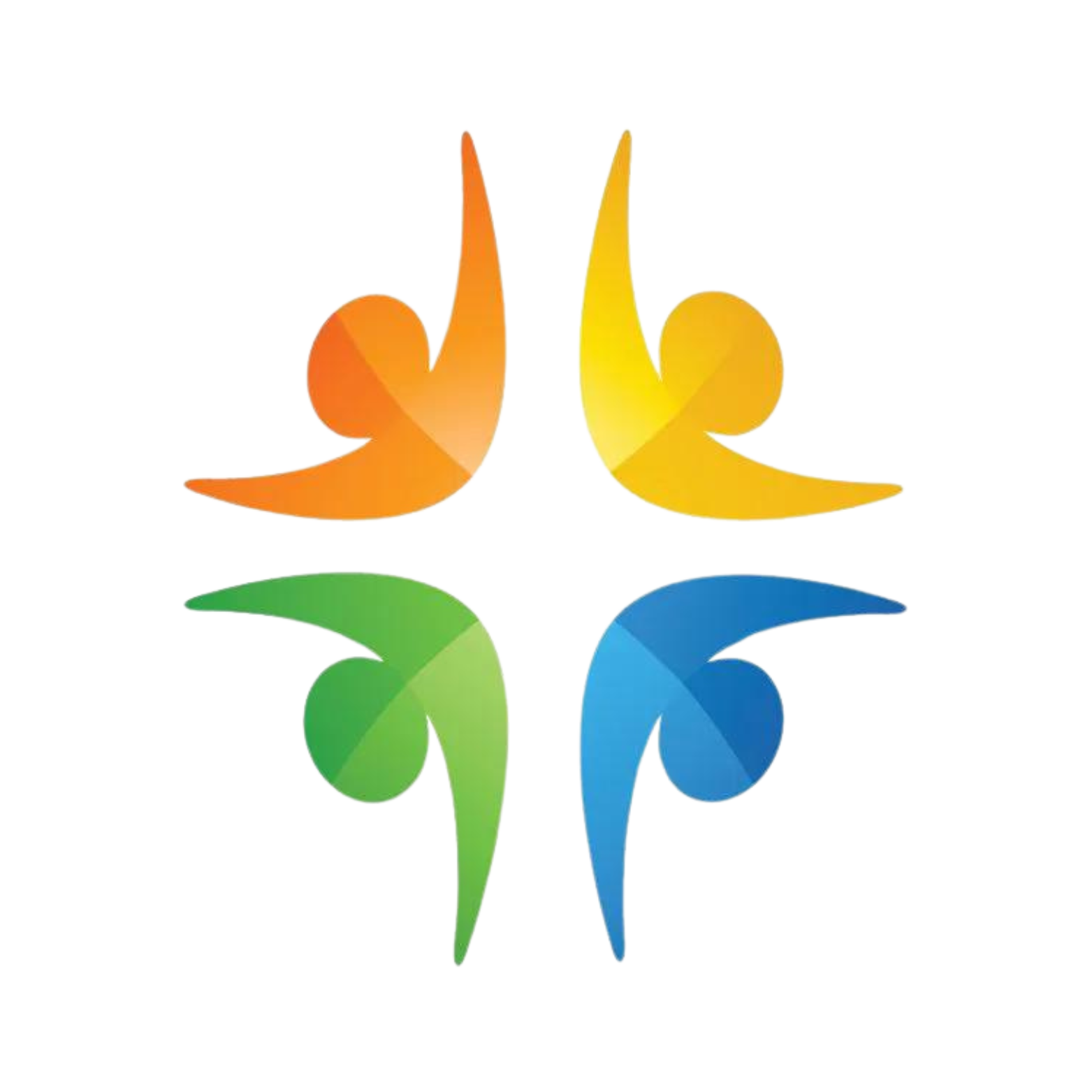 A logo featuring four stylized human figures in orange, yellow, blue, and green, arranged in a circular, cross-like pattern.