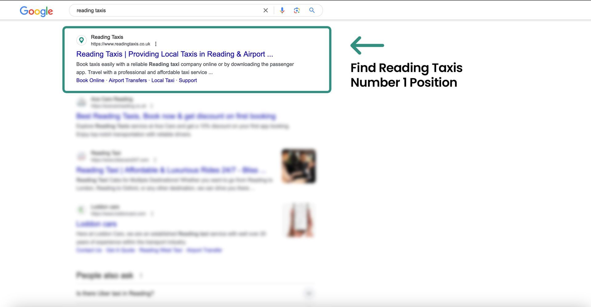 Reading Taxis Number 1 on Google