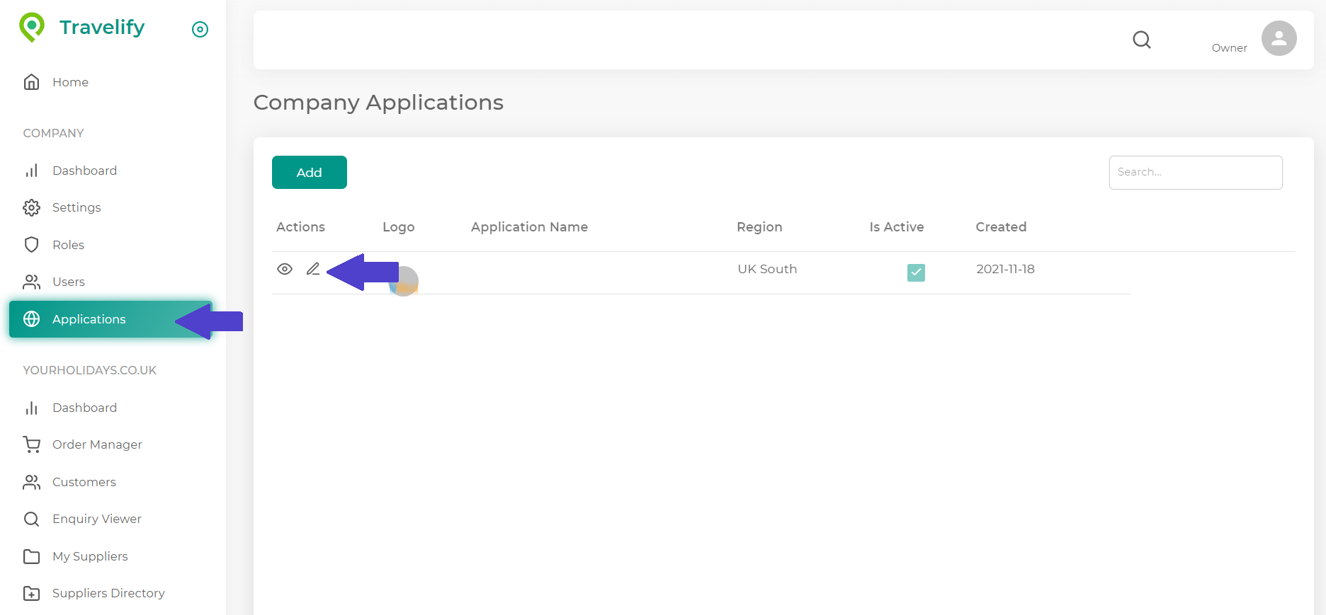 Config Application Configure Company & Application Settings