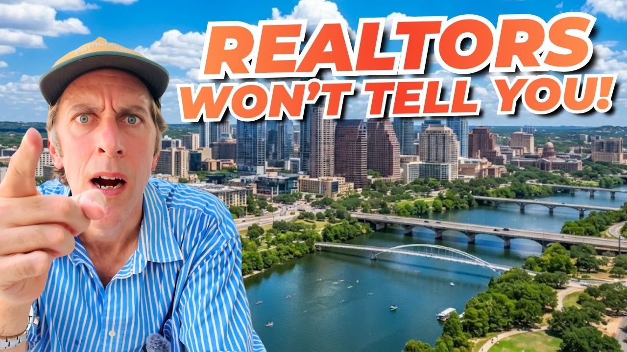 Man pointing at camera over city skyline with bold text “REALTORS WON’T TELL YOU!”