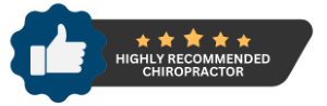 Best Chiropractor, Highly Recommended Badge