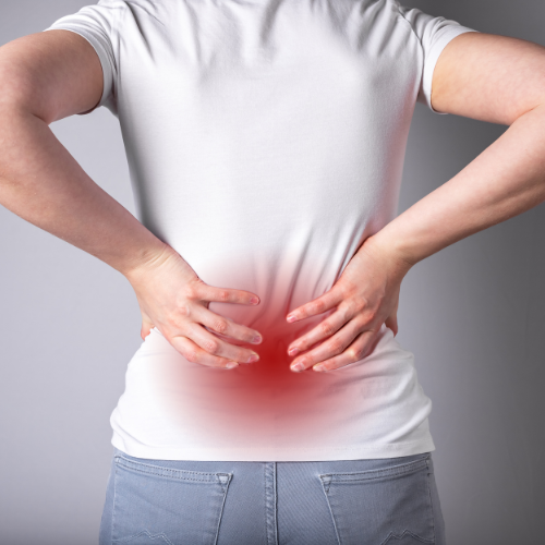 person with back pain