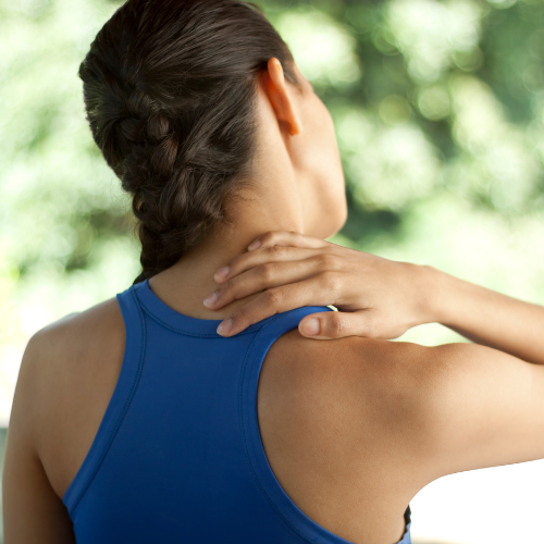 woman with neck pain