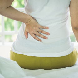 woman with back pain