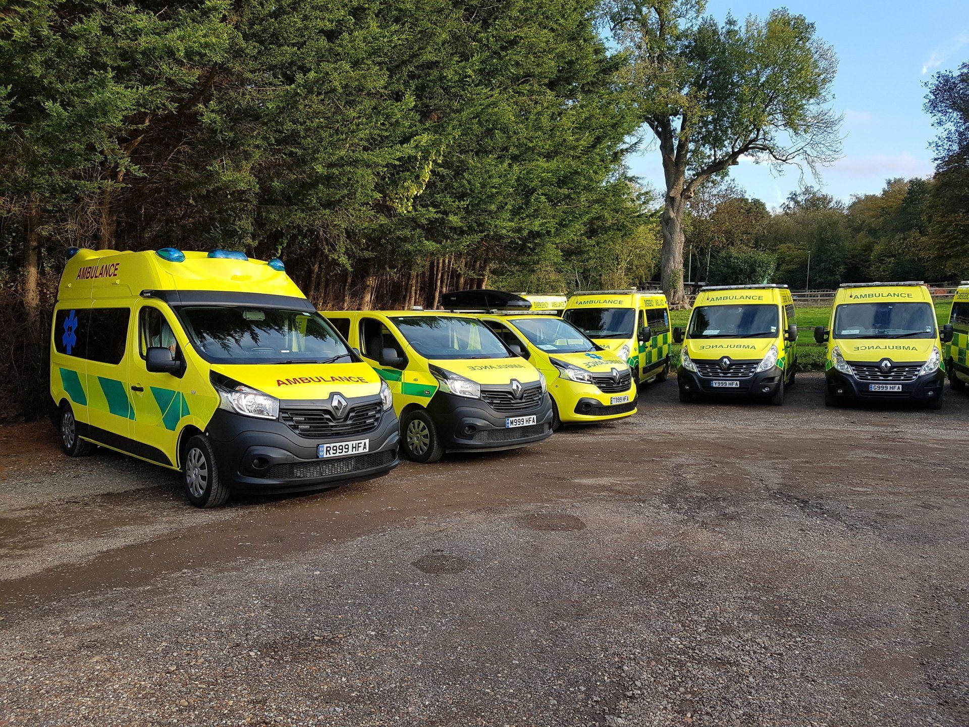 Hearts First Ambulance Service vehicles