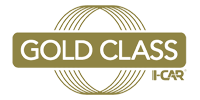 Gold Class certification logo with text 