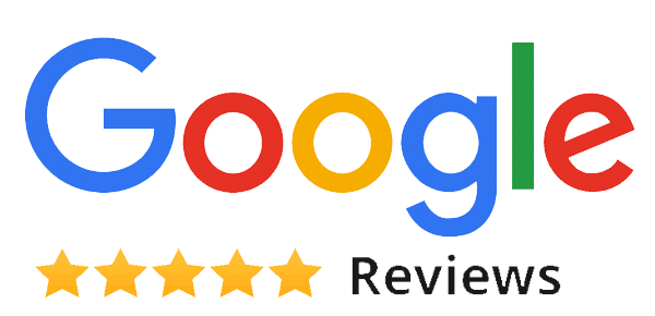 Google Reviews logo with five gold stars.