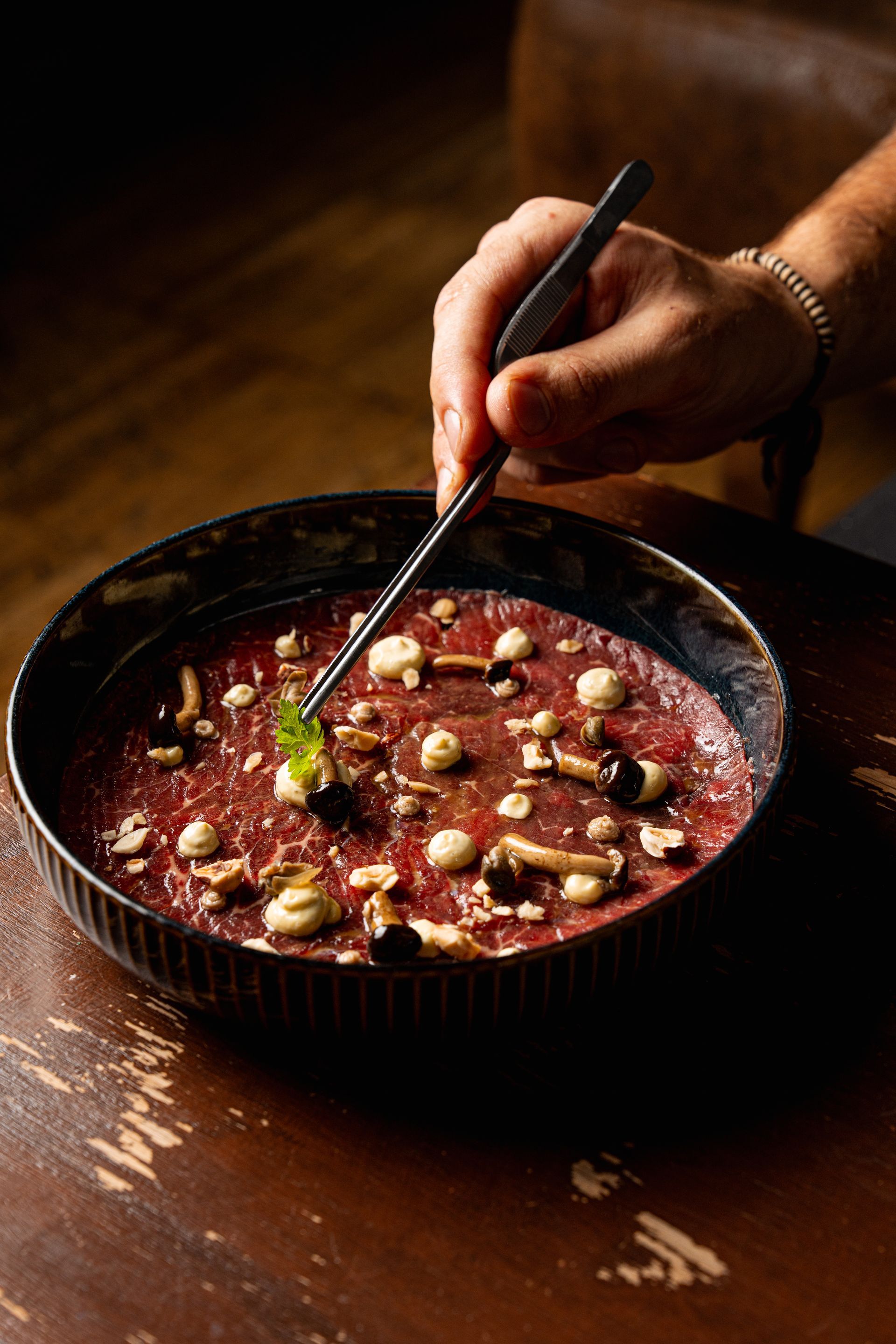 impiatatmento carpaccio di manzo piatti creativi ristorante grottaferrata