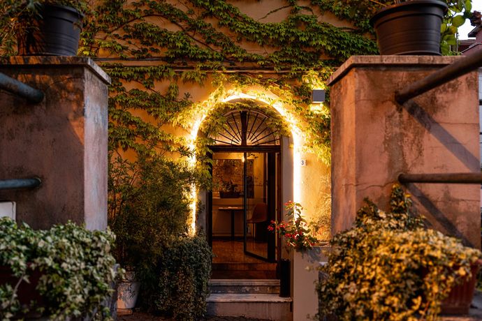 ingresso ristorante gourmet, romantico, ristorante altro grottaferrata