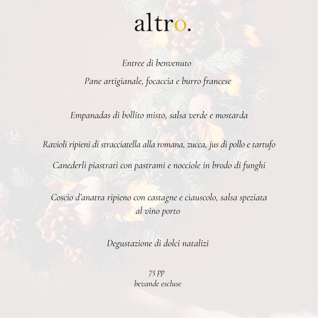 Calendario delle Festività 2022 e 2023 Natale e Capodanno santo stefano ristorante altro grottaferrata castelli romani degustazione menù fisso vigilia di natale pranzo di natale calendariocene aziendali aperitivo cocktail bar enoteca regali  xmas christmas noel capodanno