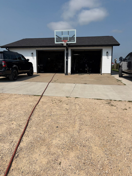Professional installation of roofing and facias in Lansing, Iowa.