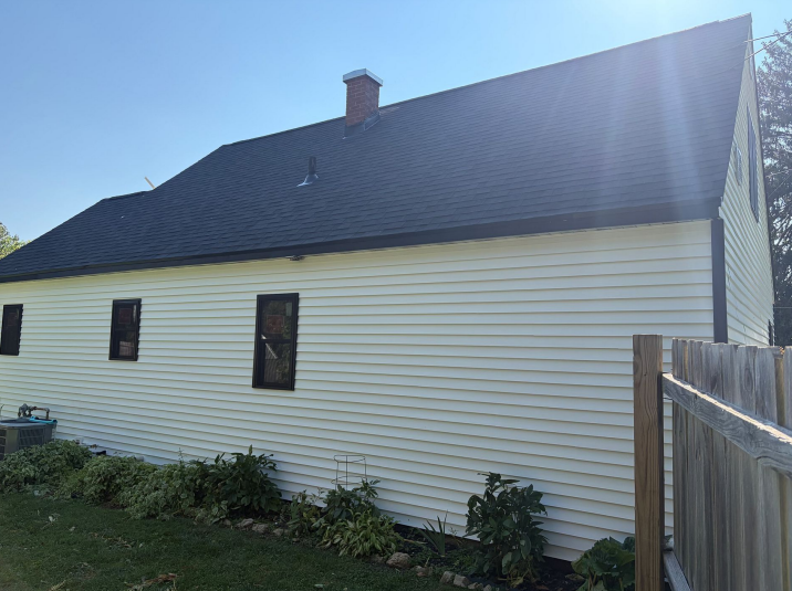 House exterior showcasing new siding upgrades in Lansing, IA.
