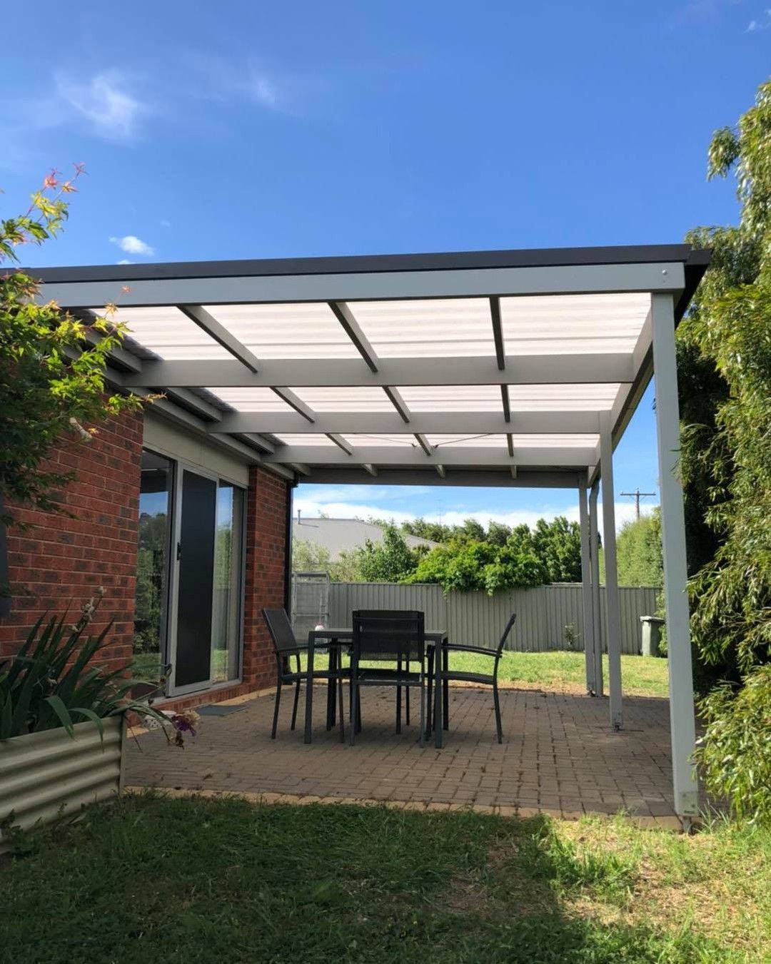 Covered patio home extension completed by Evoke Building Group Geelong