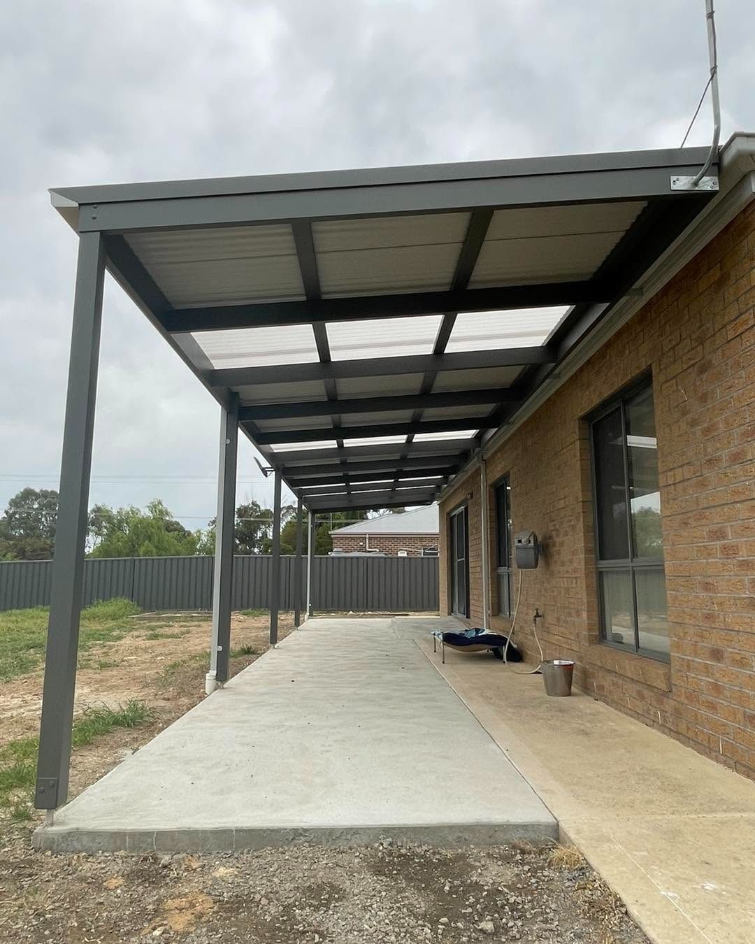 Black Open Pergola in Ballarat