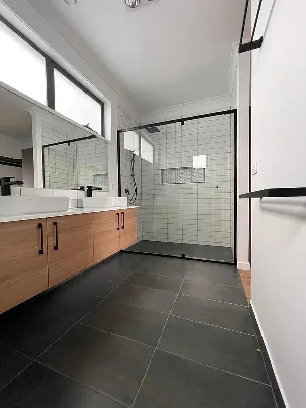 White bathroom renovation in Ballarat