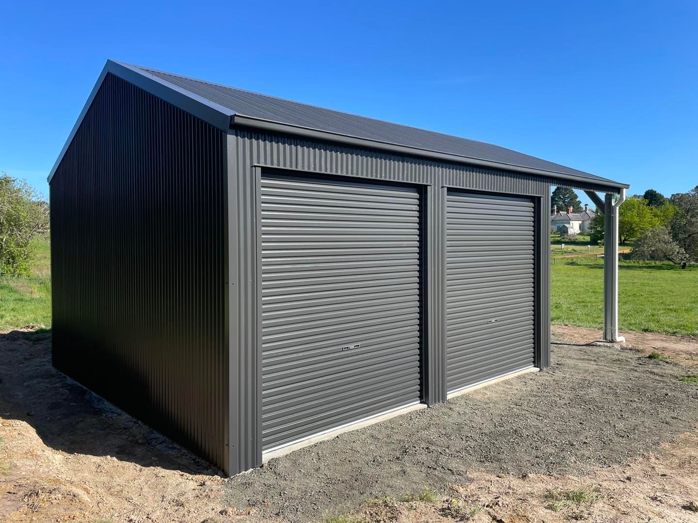 Black shed built in Ballarat