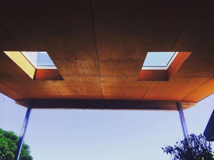 New Outdoor Area With Skylight Fittings — Evoke Building Group In Ballarat Central, VIC