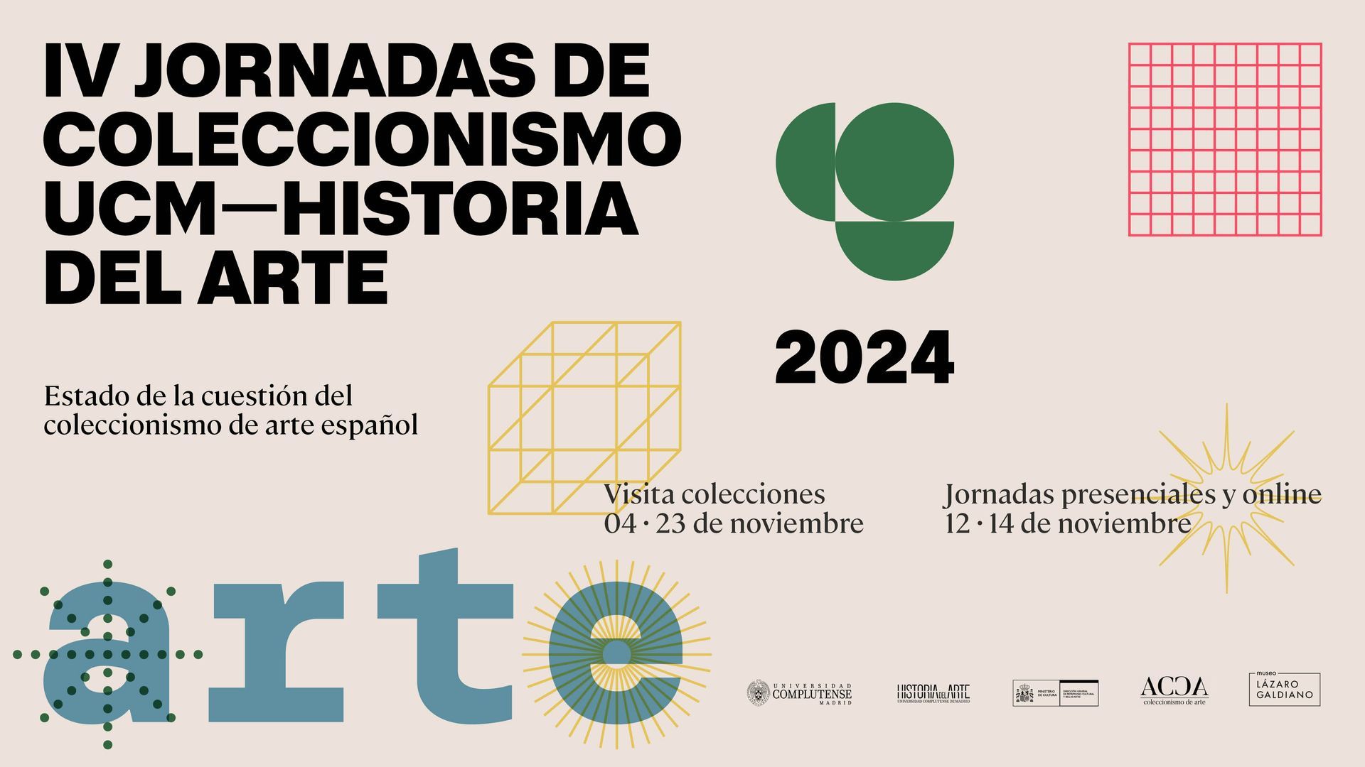 A poster for the iv jornadas de coleccionismo ucm-historia del arte