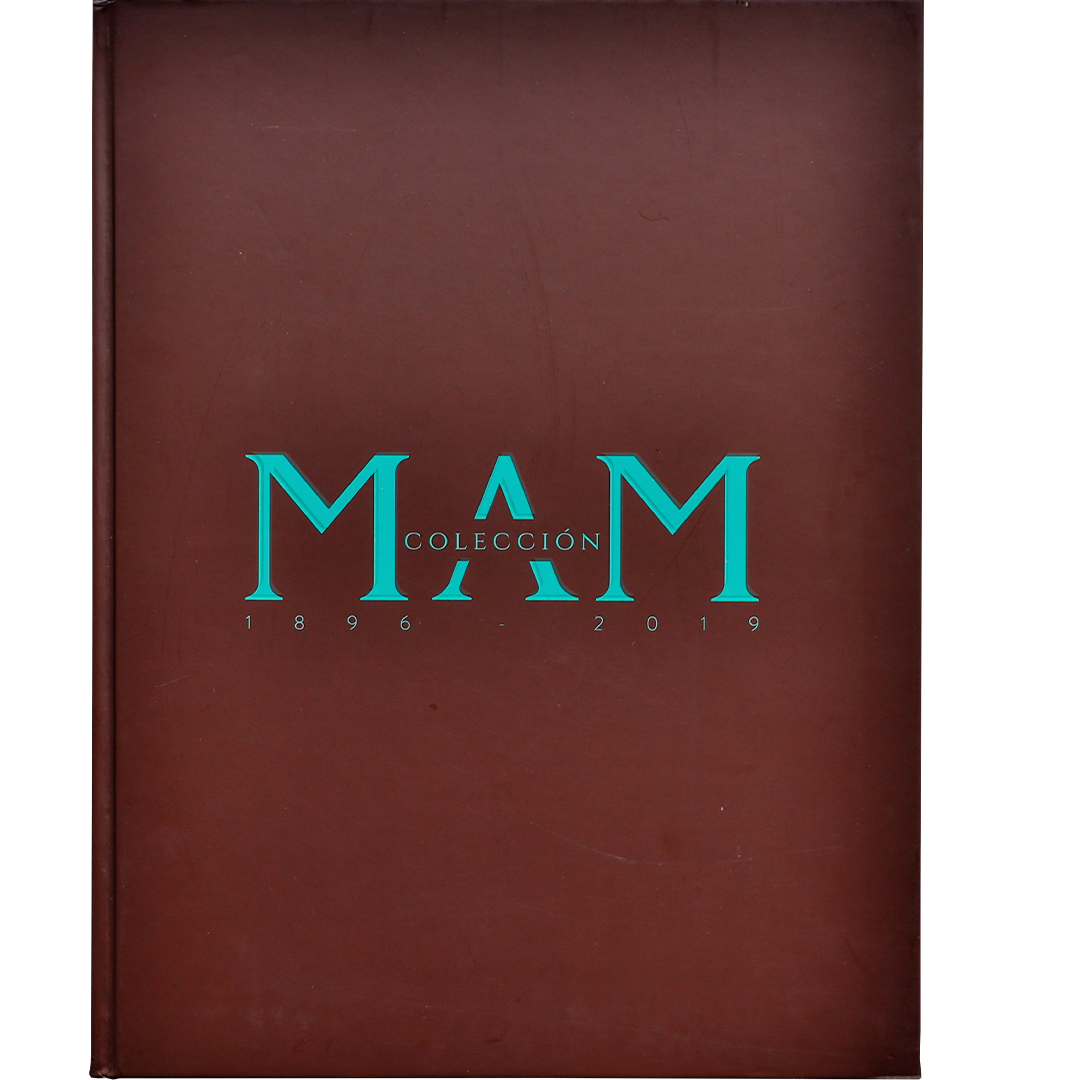 Un libro marrón con la palabra mam escrita en él.