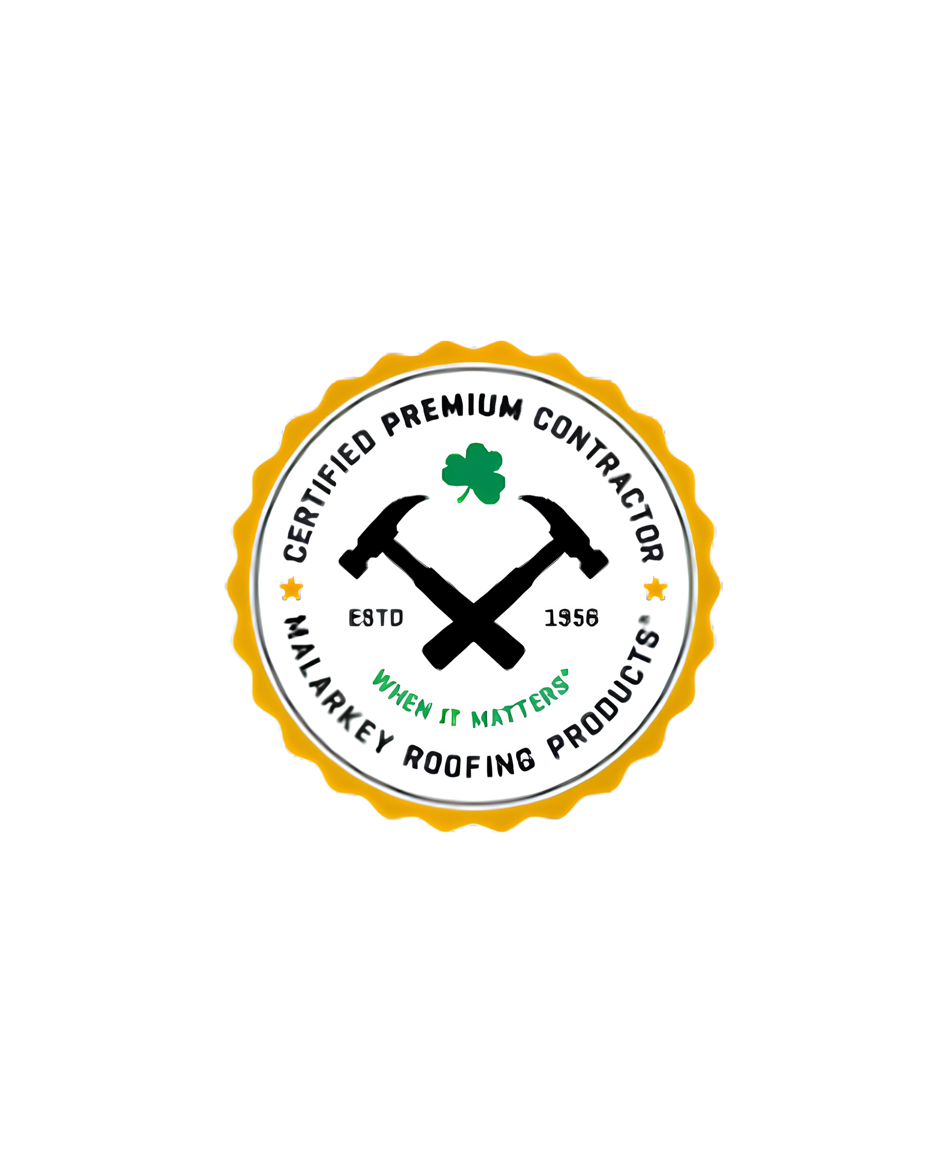 Malarkey Emerald Premium contractor certification gold badge