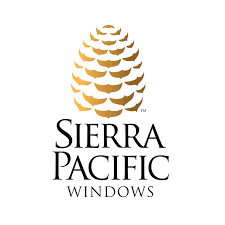 The logo for sierra pacific windows is a pine cone.