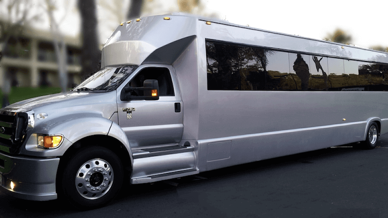Party bus rental with a restroom in Orange County CA