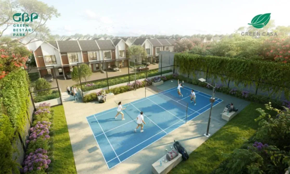 lapangan badminton di green bestari park
