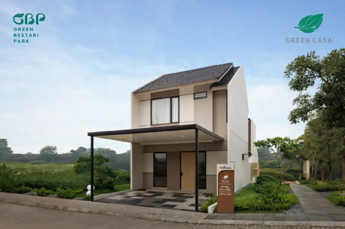 rumah dengan lingkungan hijau