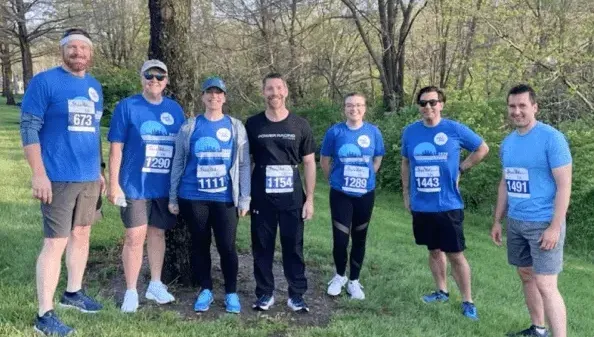 TreviPay employees running a charity 5K