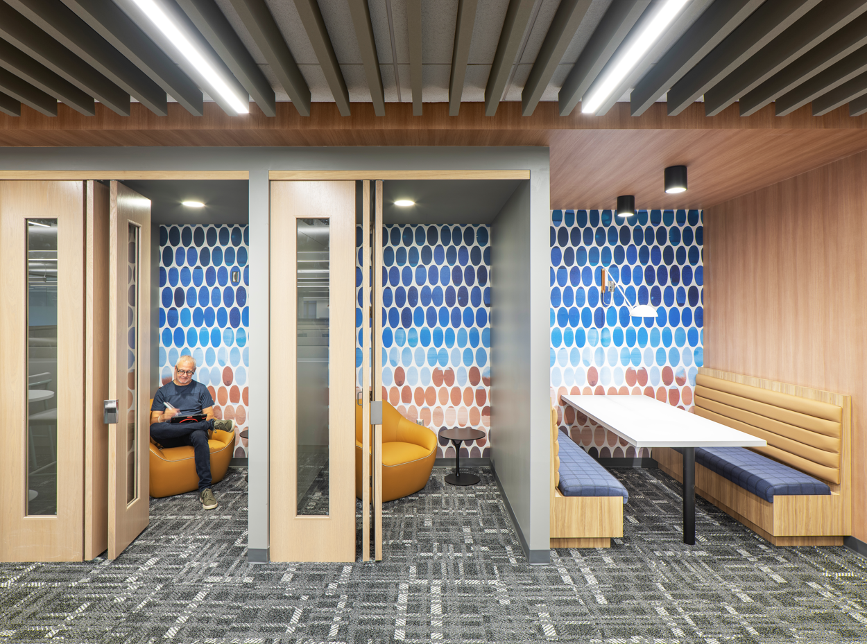 office image of phone booths at office