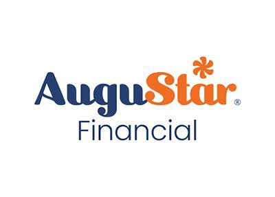 AuguStar Financial logo in blue and orange text on a white background