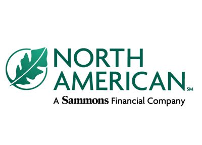 North American logo with green leaf emblem and “A Sammons Financial Company” tagline