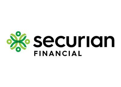 Securian Financial logo with green emblem and black text on a white background