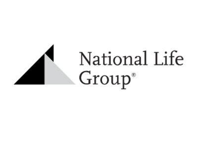 National Life Group logo with black and gray triangular mark and company name text