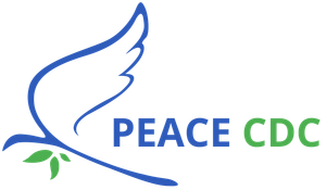 Blue dove with green olive branch,