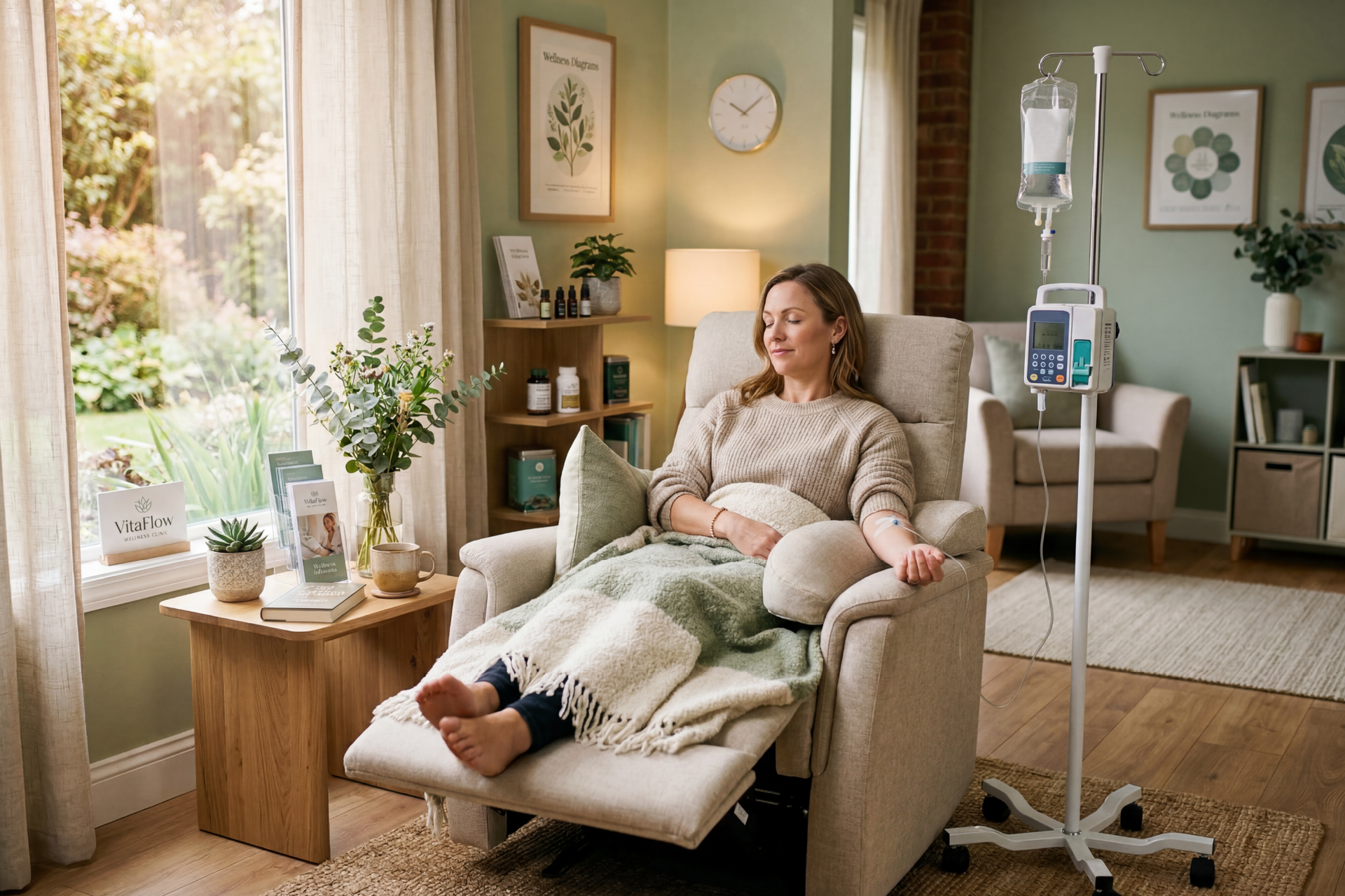 Patient receiving IVIG infusion therapy at a private infusion center in San Antonio, TX