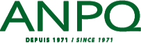A green and white logo for anpq depuis 1971 since 1971