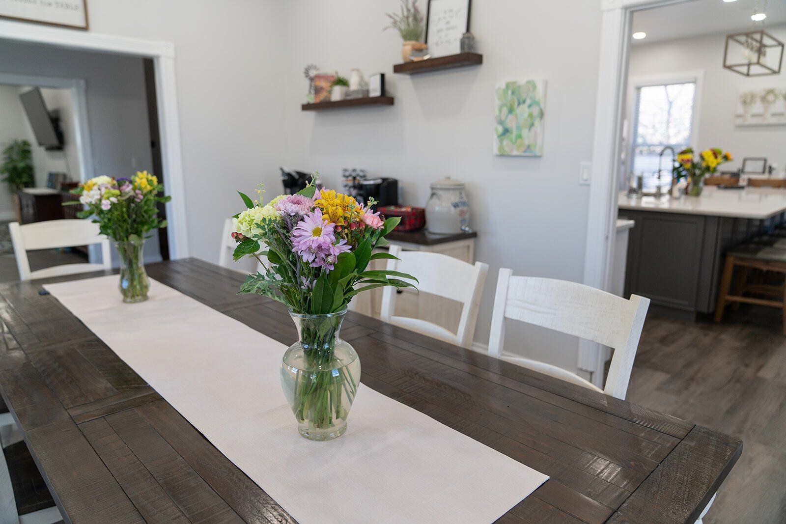 table with flowers
