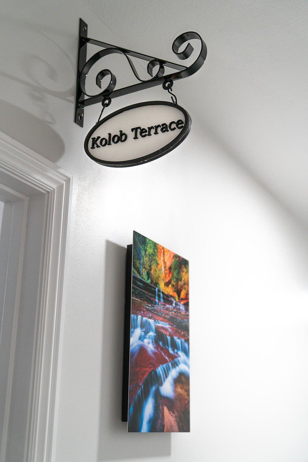 Sign outside room