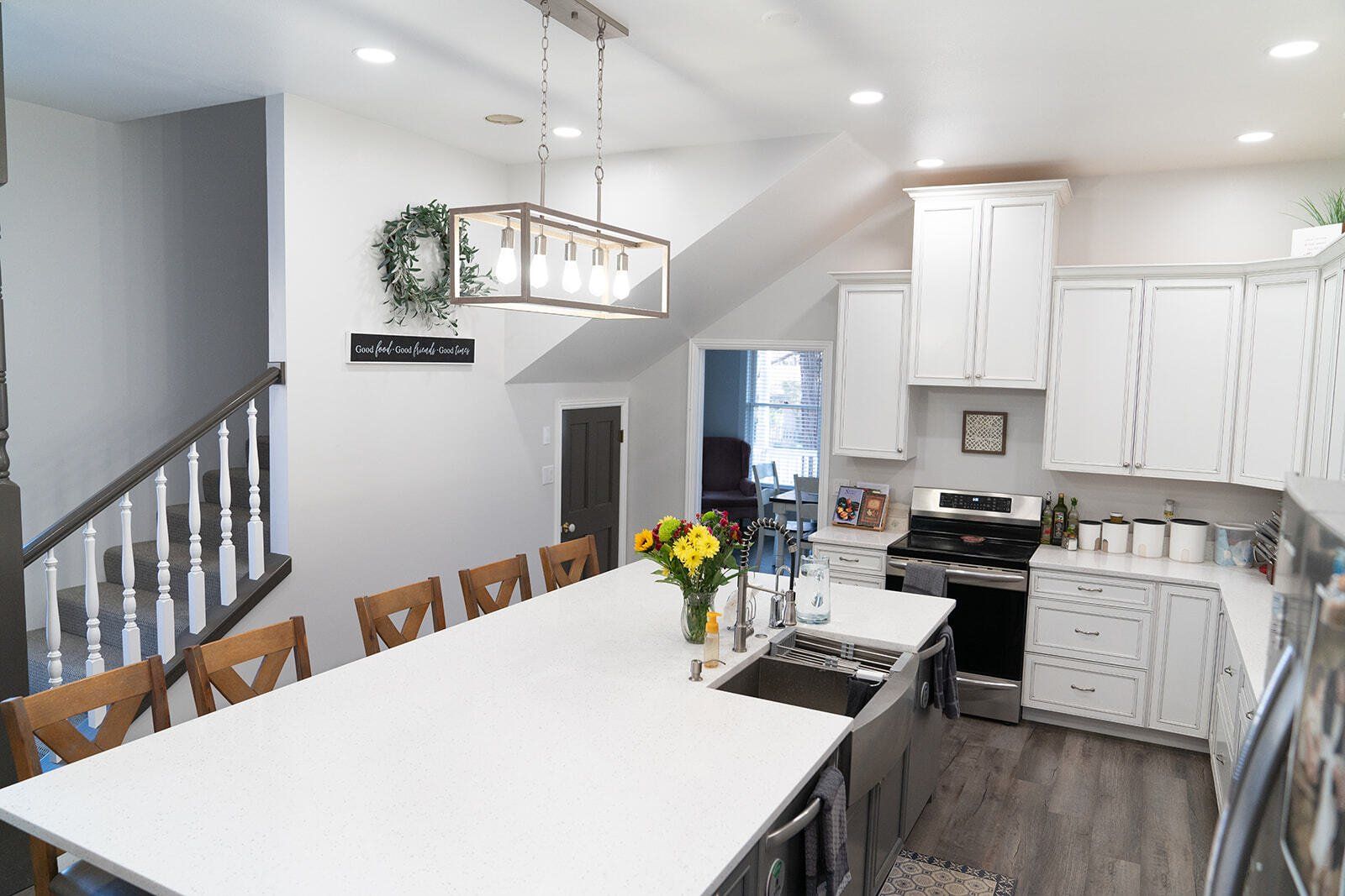 kitchen and dining area
