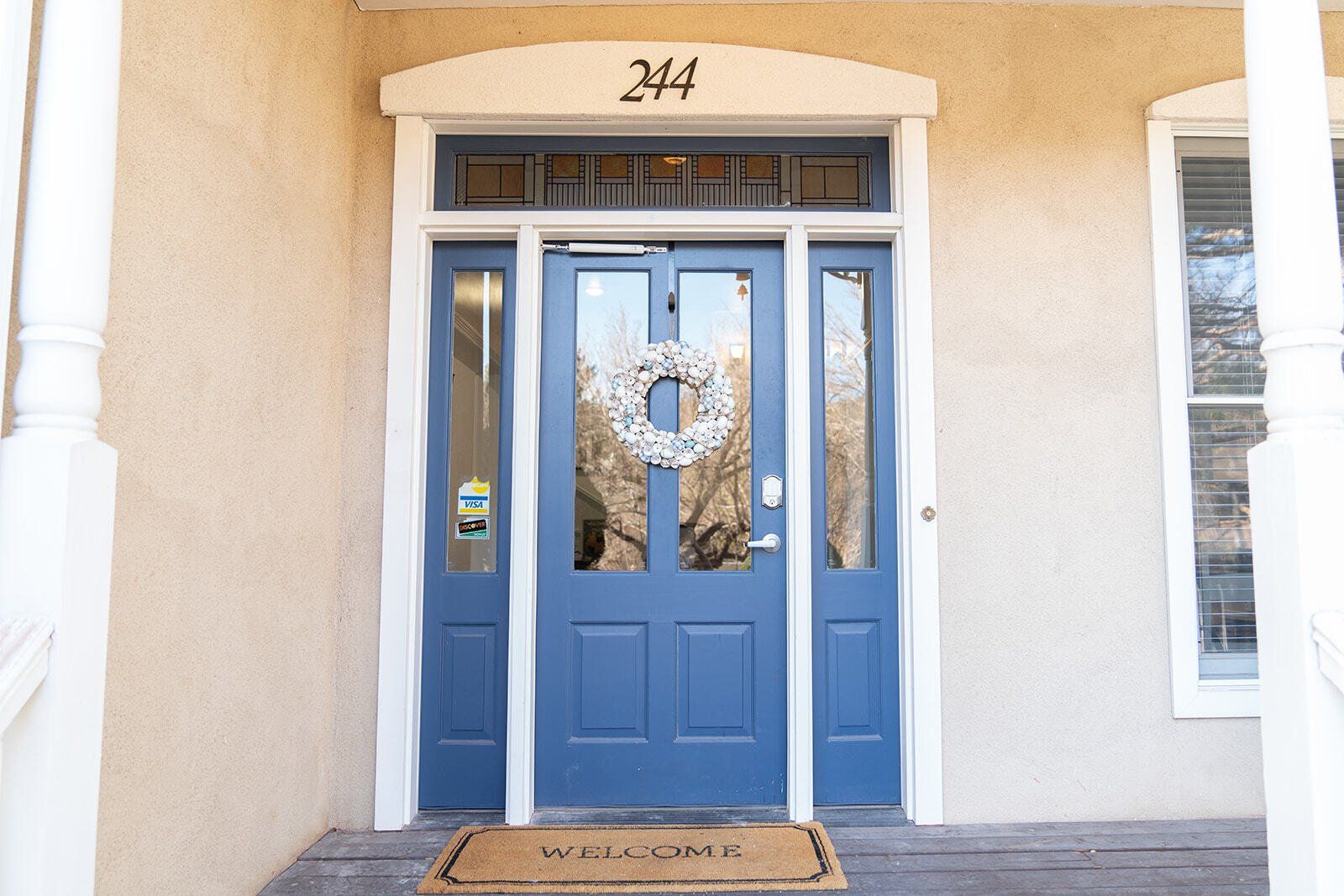 Front door of inn