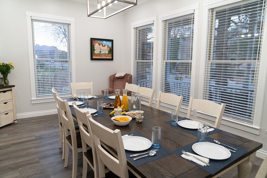 Dining Room with table settings