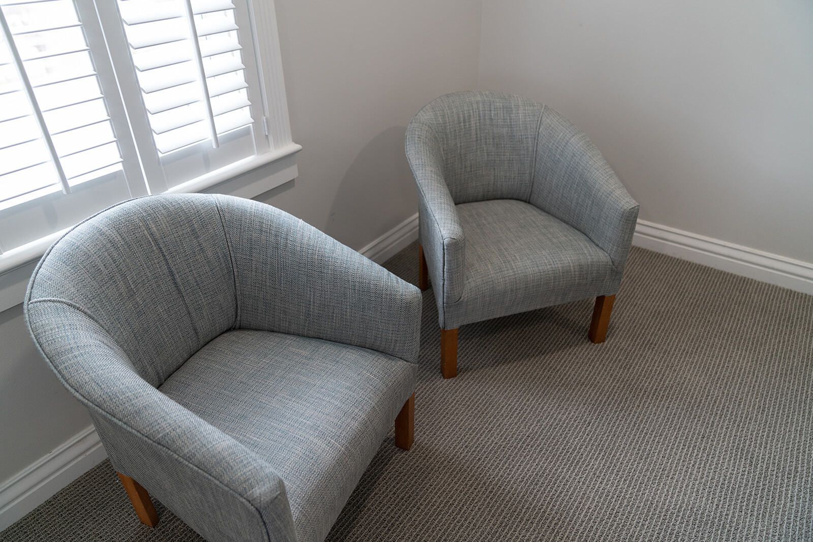 two gray chairs
