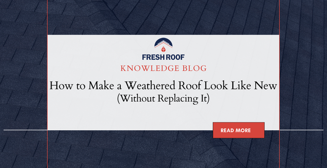 Restore weathered roof shingles, how to fix faded roof.