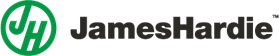The green James Hardie logo, featuring a circular icon with the letters 