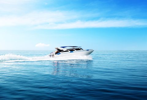 Speedboat In The Middle Of The Ocean — Lake Ozark, MO — DCL Boat Service Speedboat In The Middle Of The Ocean — Lake Ozark, MO — DCL Boat Service
